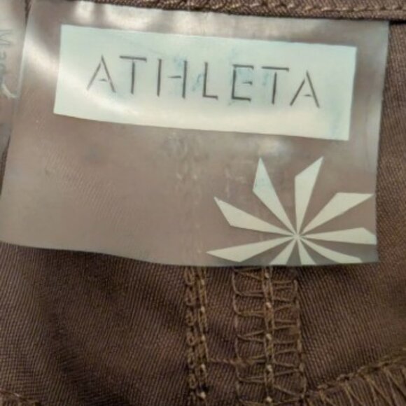 Athletha Adventure Pants Womens 30 x 32 Brown Multiple Pockets Boot Cut - EUC - Picture 9 of 16
